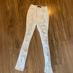 White Extra Distress Jeans